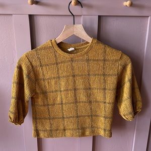 Zara fall mustard blouse